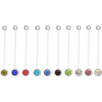 10 pièces nombril nombril anneau grossesse maternité Flexible clair Long ventre multicolore