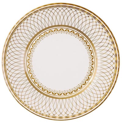 Talking Tables Goud papieren versierd bord Large 28 cm set van 8