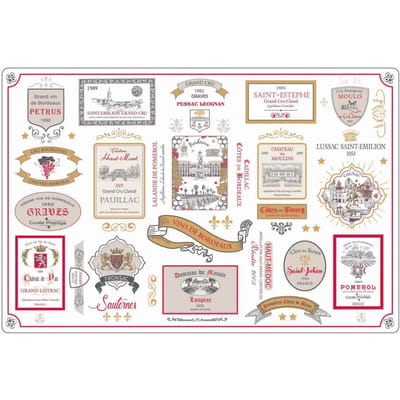 Bordeaux placemat met meerdere labels Winkler