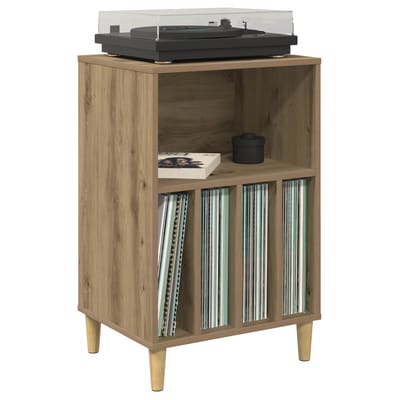 vidaXL - Draaitafelstand - Artisanaal - eiken - 47 - x - 39,5 - x - 74,5 - cm