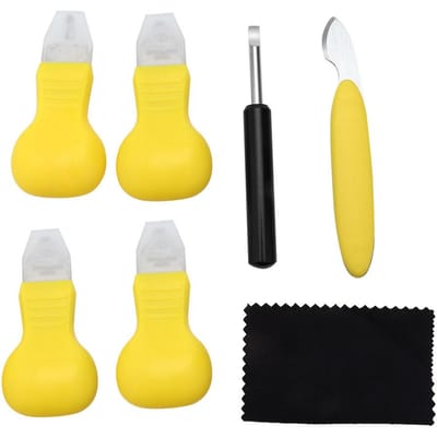 7 stuks Horloge Mes Achterdeksel Wrikker Kastopener Set Horlogemaker Reparatiegereedschap white