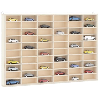 vidaXL - Houten - Verzamelaarsvitrine - met - 60 - Vakken - 60x4,5x40,5cm