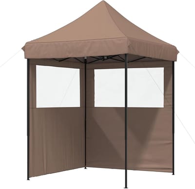 Partytent - Vouwpaviljoen Tuintent - Feesten Buiten - Inclusief Haken - 200x200x306 cm - Bruin