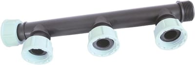 Irrigatie Collector - Verzamelstuk Ventielen - Tuinbewatering Automatiseren - Modulair Uitbreidbaar - 1 inch - Zwart