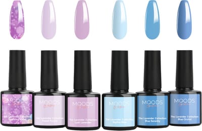 Moods Gellac 6-delige Set - Gellak Starterspakket - Gel Nagellak - 8ML - The Lavender Collection - Gellac - Nagels - Chique Kleuren - HEMA- & TPO-vrij