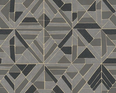 RETRO MOZAIEK BEHANG - Goud Grijs Zwart - AS Creation Pop Style