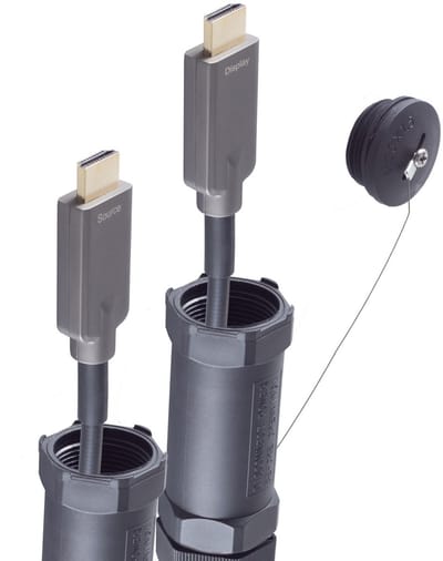 S-Impuls Gepantserde actieve optical fiber HDMI kabel - versie 2.0 (4K 60Hz HDR) - 7,5 meter