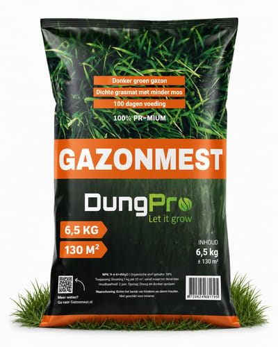 DungPro Organische Gazonmest 6,5 kg – Geschikt voor 130 m² – Voor een Diepgroen & Sterk Gazon – Gazonmeststof – Werkt tegen Mos – Tot 100 Dagen Voeding