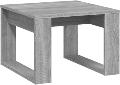 Bijzettafel - Salontafel nachtkastje - Woonkamer inrichting - Sterk vochtbestendig - 50x50x35 cm - Grijs