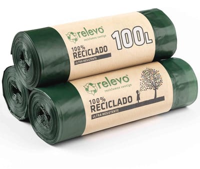 100% Gerecyclede Vuilniszakken Extra Sterk 100 L - 30 Stuks