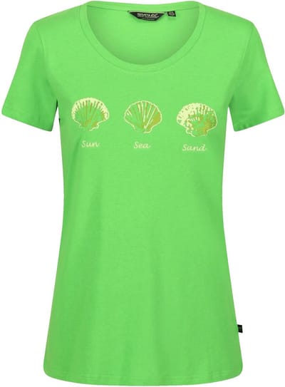 Het Regatta Filandra VI T-shirt met korte mouwen - dames - Coolweave - katoen - Groen