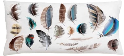 ABAKUHAUS Kussenhoes 90x40 cm – Vogelveren-set, Dubbelzijdig
