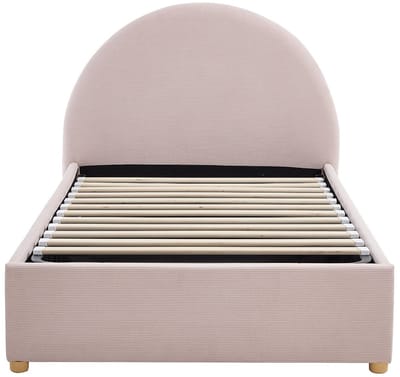 Vente-unique Bed met opbergruimte fluweel roze 90 x 190 cm