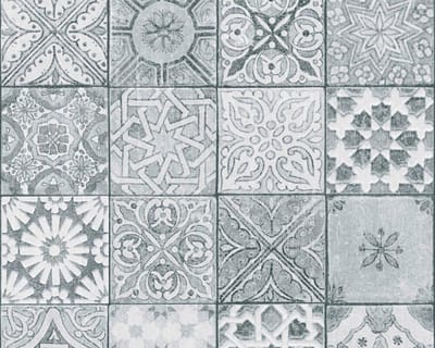 TEGEL BEHANG - Grijs Zwart Wit - AS Creation Neue Bude 2.0