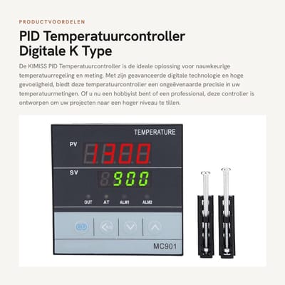 Dailygoods- Temperatuurcontroller Hoge Precisie - Temperatuurmeter - Temperatuurmeters - Programmeerbaar - Sensor Ingang - SSR Uitgang - Thermostaat