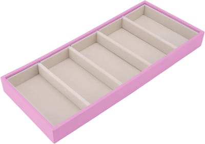 Brillen Etui - Opberger - Thuis Organiseren - 5 Vakken - 38 x 17 cm - Roze