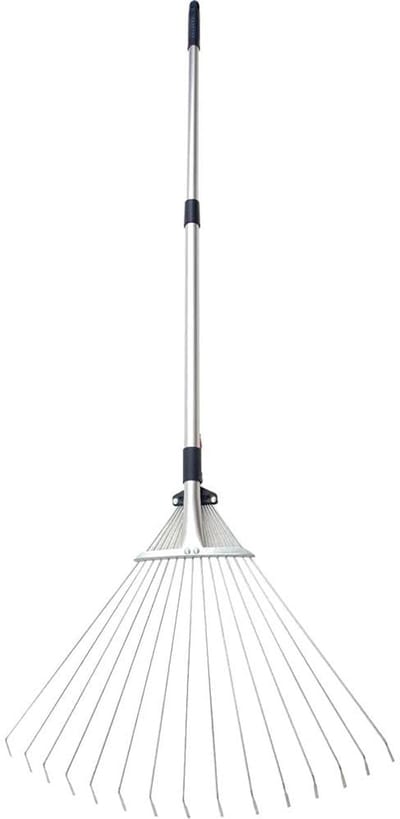 Gazonhark Aanpasbaar - Gazon opruimer - Gazon onderhoud - Verstelbare breedte - 155 cm lengte - Metaal