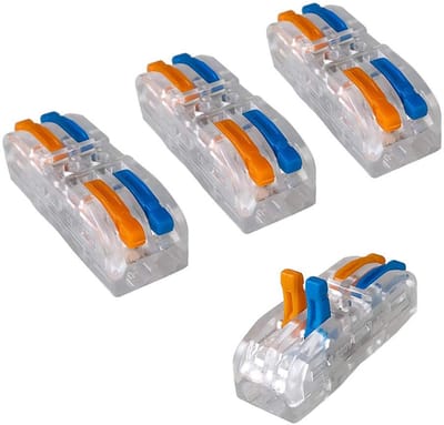 Allecto - SPL-2 kabelverbinderset - kabelverbinding - compact en transparant - 2-in-2-out-stekker - ideaal voor snelle aansluiting - geschikt voor ...