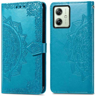 imoshion Hoesje - Geschikt voor Motorola Moto G54 - Mandala Bookcase - Turquoise