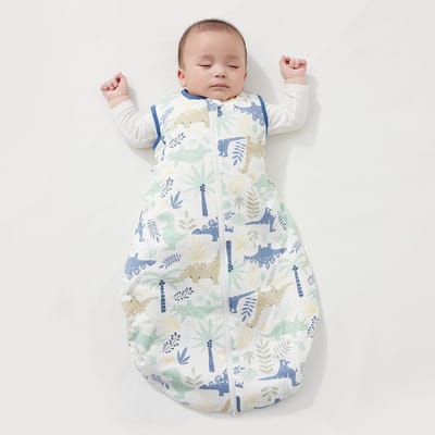 SnelShoppen - Baby Slaapzak Winter 2,5 Tog 0-6 maanden 100% Katoen Draagbare Deken voor Pasgeborenen met Dinosaurus Thema