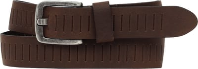 Petrol Industries Riem Jongens - Broekriem - Verstelbaar - Leer - Bruin - 55 cm