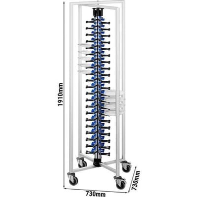 GGM Gastro Tellerstapler - bis zu 84 Teller - Ø 16 - 32 cm - Klappbar & Rollbar