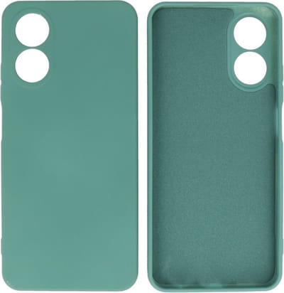 Fashion Backcover Telefoonhoesje - Color Hoesje - Geschikt voor de Oppo A78 - Donker Groen