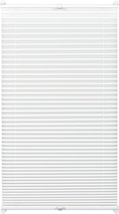 Plisségordijn met klemsteunen - Gordijn met plooien - Raam decoreren - Montage zonder boren - 80 x 130 cm - Wit