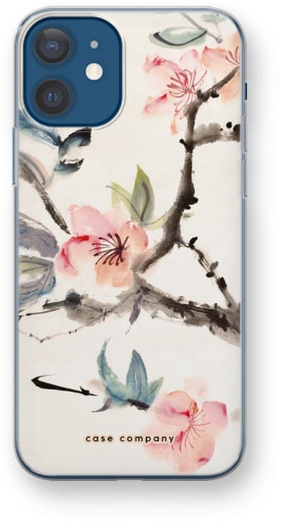 Case Company® - Hoesje geschikt voor iPhone 12 mini hoesje - Japanse bloemen - Soft Cover Telefoonhoesje - Bescherming aan alle Kanten en Schermrand