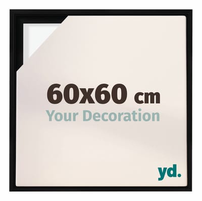 Your Decoration - Baklijst 60x60 cm - Zwart Mat - Baklijst voor Canvas - MDF - Lyon