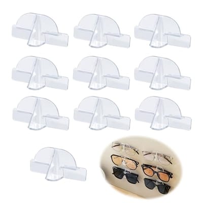 Pack van 10 Zonnebrilhouders - Wandgemonteerde Brilhouder voor Thuisgebruik, Geen Boren Nodig