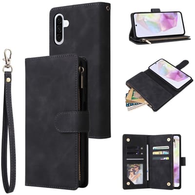 Boek-Cover Portemonnee Etui Hoes voor Samsung Galaxy A16 - A17 - A26 Zwart