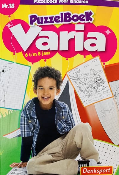 Denksport | Puzzelboek varia 6-8 jaar | Denksport junior | Puzzelboek | Kleurboek | Tekenen | Stiften | Puzzels kinderen | Puzzelboek kinderen | Puzzel | Puzzelboekje | Denksport puzzelboekjes | Woordzoeker | Woordzoekers voor kinderen