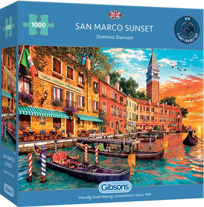 Gibsons - San Marco Sunset (door Dominic Davison) - 1000 stukjes 68×49cm (b×h) - Legpuzzel voor volwassenen