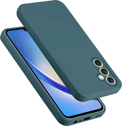 Cadorabo Hoesje geschikt voor Samsung Galaxy A34 5G in LIQUID GROEN - Beschermhoes gemaakt van flexibel TPU silicone Case Cover