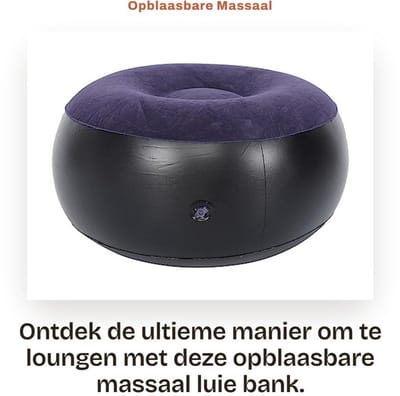 Dailygoods- Opblaasbare Stoel Draagbaar - Multifunctionele Kruk/Voetenbank - Comfortabel voor Volwassenen/Tieners/Kinderen - Duurzaam PVC - Ideaal voor Binnen/Buiten - Opblaasbare Bank