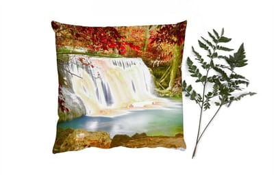 Sierkussens - Kussentjes Woonkamer - 40x40 cm - Herfst - Waterval - Natuur