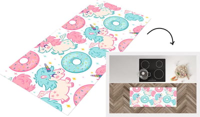 Keukenloper - Loper keuken - Eenhoorn - Donut - Baby - 120x50 cm - Keukenloper vinyl