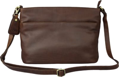Leren Schoudertas Dames – Donkerbruin – Ella – Echt Rundleer – Ruim & Praktisch – Just Lioné