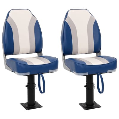 vidaXL - Bootstoelen - inklapbaar - 2 - st - met - hoge - rugleuning