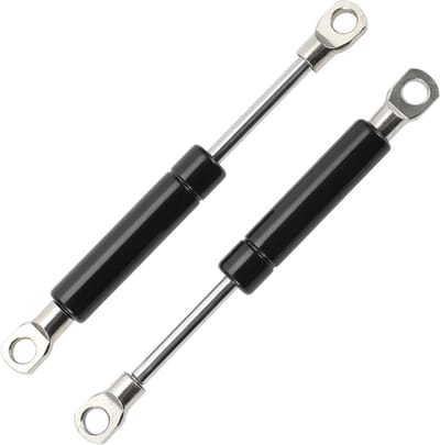 2x Universele Gasveer Lifter Zwart 150mm 22N Kracht voor Auto, Camper, Boot en Motorfiets