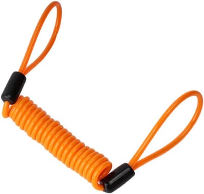 Remschijfslotkabel - Veiligheidskabel - Diefstalpreventie - Goed zichtbaar - 120 cm - Oranje