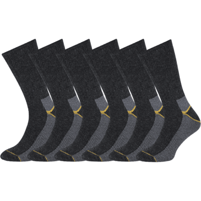 STAPP Thermosokken Heren Yellow 6-pack Antraciet Melange-39/42