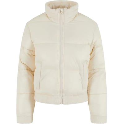 Urban Classics - Recycled Shiny Sherpa Gewatteerd jack - XS - Beige/Beige