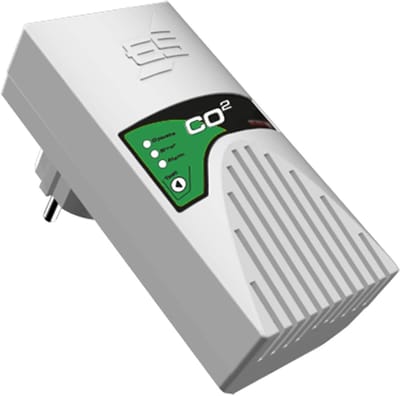 Gasmelder op netvoeding - CO2 detector - Veiligheid in huis - Interne NDIR-sensor - 60 x 118 x 44 mm