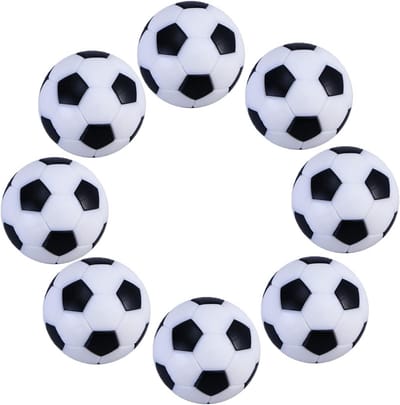 32mm Tafelvoetbal Ballen - Set van 8 - Zwart/Wit, Hard en Snel
