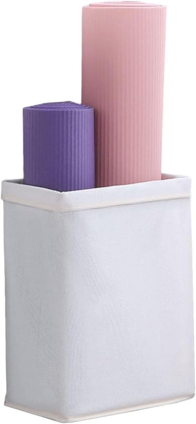 Yoga Mat Opbergrek - Fitness Organizer - Sportspullen Opbergen - Ademende Stoffen Zakken - 15 kg - Wit