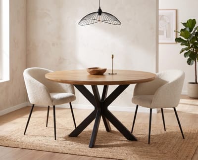 Eettafel Colorado rond mangohout 120x120x76 cm - naturel