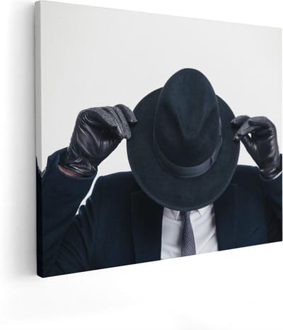 Artaza Canvas Schilderij Maffia - 50x40 cm - Wanddecoratie Godfather - Muurdecoratie Mancave - Kamer Accessoires Man