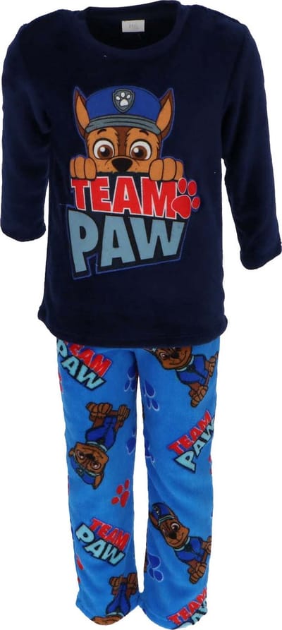 Paw Patrol Coral-Fleece Pyjama - Maat 110/116 - Blauw - Kind